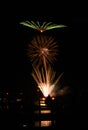 Fireworks New Years eve celebration panama city Beach Royalty Free Stock Photo