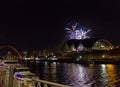 Fireworks at Newcastle Quayside on New Year`s Eve