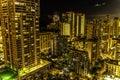 Fireworks Night Illuminated Buildings Waikiki Honolulu Hawaii Royalty Free Stock Photo