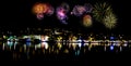 Fireworks by night in Makarska