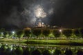 Fireworks at Night over the castle