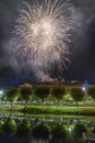 Fireworks at Night over the castle