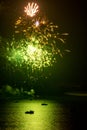 Fireworks night pyrotechnics at festival in Cobh Cork Ireland