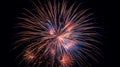 fireworks in the night sky during a Fourth of July celebration, AI-Generated Royalty Free Stock Photo
