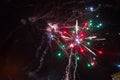 Fireworks the night sky. Photo of fireworks in the sky. A beautiful plume of smoke. Abstract texture of the salute