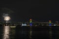 Fireworks at Odaiba Rainbow Bridge