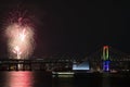 Fireworks at Odaiba Rainbow Bridge