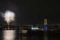 Fireworks at Odaiba Rainbow Bridge