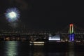 Fireworks at Odaiba Rainbow Bridge