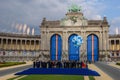 Fireworks over area, during Family photo of World leaders , during Working dinner at NATO SUMMIT 2018