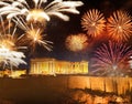 fireworks over Athens Acropolis New Year destination