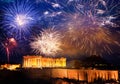 fireworks over Athens Acropolis New Year destination