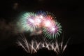 Fireworks over Bonython Royalty Free Stock Photo