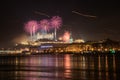 Fireworks over Bratislava Royalty Free Stock Photo