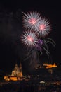 Fireworks over the castle - Ignis Brunensis Royalty Free Stock Photo