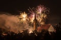 Beautiful colored Fireworks over Mindelheim