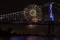 Fireworks over the Delaware River Philadelphia Pennsylvania