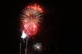 Fireworks over the Delaware River Philadelphia Pennsylvania Grand Finale Royalty Free Stock Photo