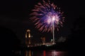 Fireworks over Des Moines Royalty Free Stock Photo