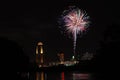 Fireworks over Des Moines Royalty Free Stock Photo
