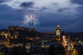 Fireworks over Edinburghs, Scotland Royalty Free Stock Photo