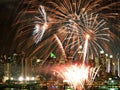 Fireworks over the Hudson Royalty Free Stock Photo