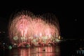 Fireworks over Hudson River Royalty Free Stock Photo