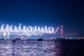 Fireworks show in Istanbul Bosphorus. Turkey. Royalty Free Stock Photo