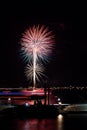 Fireworks Over the Lake Royalty Free Stock Photo