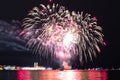 Fireworks over Lake Michigan Royalty Free Stock Photo