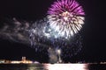 Fireworks over Lake Michigan Royalty Free Stock Photo
