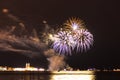 Fireworks over Lake Michigan Royalty Free Stock Photo