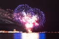 Fireworks over Lake Michigan Royalty Free Stock Photo