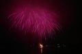 Fireworks over lake Royalty Free Stock Photo