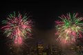 Fireworks over New York Royalty Free Stock Photo
