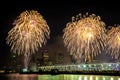 Fireworks over New York Royalty Free Stock Photo