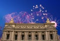 Fireworks over the Opera Garnier (Garnier Palace), Paris, France