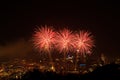 Fireworks over Pittsburgh, Pennsylvania, USA Royalty Free Stock Photo