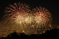 Fireworks over Pittsburgh, Pennsylvania, USA Royalty Free Stock Photo