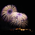 Fireworks over Spilberk Castle II. Royalty Free Stock Photo