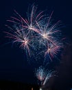 Fireworks over the Tchefuncte River Royalty Free Stock Photo