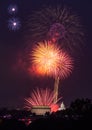 Fireworks over Washington DC on July 4th Royalty Free Stock Photo