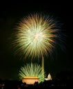 Fireworks over Washington DC on July 4th Royalty Free Stock Photo