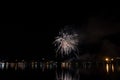 The fireworks paint the sky in various colors and are reflected in the Miseno lake, creating a breathtaking panorama.