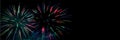 Fireworks panoramic background Celebration web banner