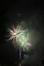 Fireworks celebration over Ohio River Royalty Free Stock Photo