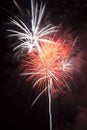 Fireworks celebration over Ohio River Royalty Free Stock Photo