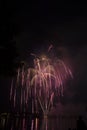 Fireworks celebration over Ohio River Royalty Free Stock Photo