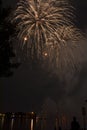 Fireworks celebration over Ohio River Royalty Free Stock Photo