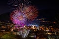 Fireworks for the patronal festival Royalty Free Stock Photo